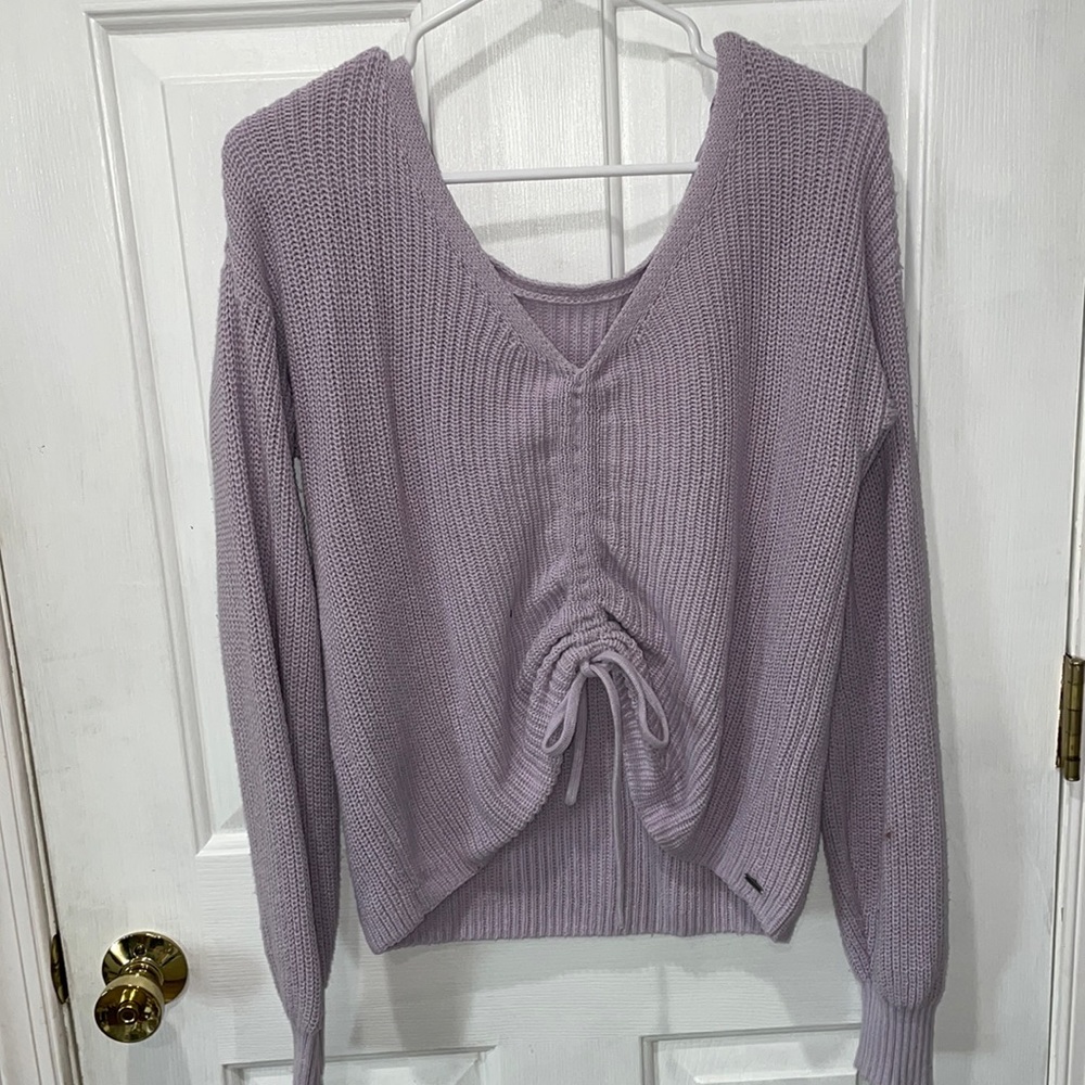 Purple cropped sweater from Hollister